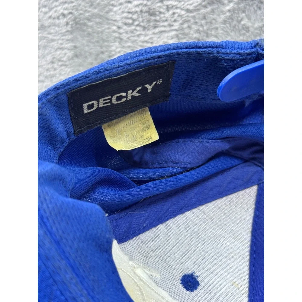 Holy Cow Decky Blue Flat Bill Hat Breathable Adjustable Snapback Mens Cap